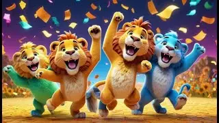 Four Laughing Lions Learn Days of the Week + More Nursery Rhymes & Kids Songs