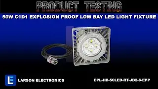 50W C1D1 Explosion Proof Low Bay LED Light Fixture - 7000 Lumens - 6' SOOW Cord w/ EPP Cord Cap