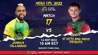 LIVE | Jamaica Tallawahs vs St Kitts & Nevis Patriots | CPL 2022