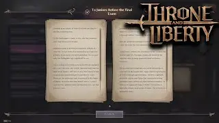 To Juniors Before Final Exam - Near Purelight Tower Collection Codex THRONE AND LIBERTY