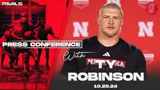 Nebraska Football: Ty Robinson on playing fullback, Ohio State performance, UCLA (Oct. 29, 2024)