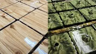 Water transfer technology gives wood grain patterns a vivid texture#water #diy #wood