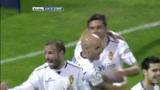 La Liga | Gol de Helder Postiga (5-2) en el Zaragoza - Deportivo de La Coru&ntilde;a | 10-11-2012 | J11
