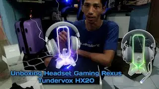 Unboxing Headset Gaming Rexus Tundervox hx20 - Stand Rexus J3 Bungee