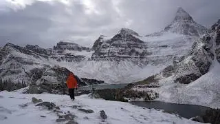 Alone at Mount Assiniboine in a Fall Blizzard