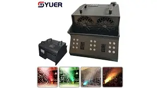 YUER&trade;️ Fog Bubble Machine DMX512 and Remote Smoke Bubble Machine With RGB LED Lights