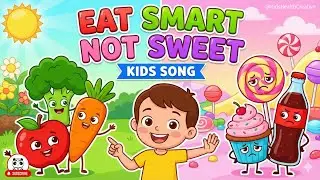 Healthy Food Kids Song - Eat Smart Not Sweet 🍎 | Preschool Learning Simple Song