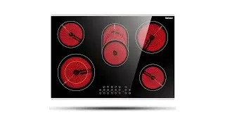Karinear 30 Inch Electric Cooktop 5 Burners Ceramic Cooktop, Drop-in  #eaffilifest #trending #viral