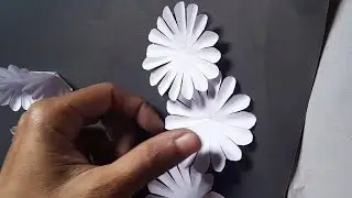 Create a flower with white paper cut easily #flower #shorts #paper #crafts #diy