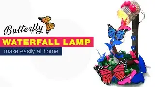 [DIY] How To Make Table Lamp at Home With Paper Using Waste Material Waterfall, Handmade, Handicraft