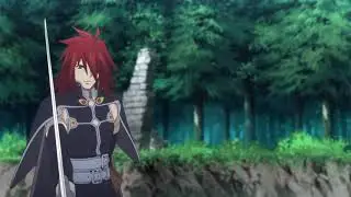 Lloyd and Kratos final battle (Lloyd hugged Kratos)