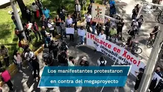 Manifestaci&oacute;n bloquea avenida Universidad por apertura del Centro Comercial M&iacute;tikah