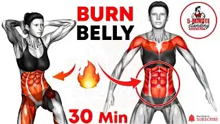 Burn Belly & Calorie Fast 🔥 Effective 30-Min Standing Exercises to Reduce DONUT BELLY Fat