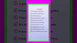10 lines on friendship in english | essay on friendship in english | friendship essay in english