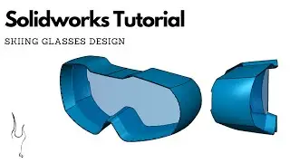 Skiing glasses design in solid works