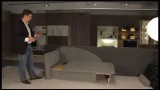 Schlafsofa New York - Liege mit Bettkasten, Lattenrost und Federkern