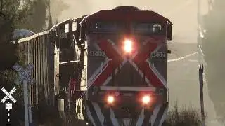 #4537 y #4546 en el DPBMX en un atardecer muy contaminado en la l&iacute;nea SA.