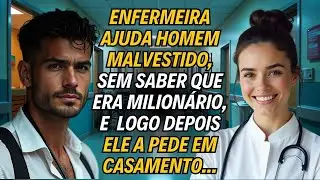 Enfermeira Ajuda Homem Malvestido, Sem Saber Que Era Milionário, Que Depois Pede Ela Em Casamento