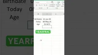 How to calculate age, or time period on Excel #exceltips #excelformula #age #excel #ageformula