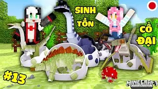REDHOOD VÀ MỀU THỬ THÁCH SINH TỒN MINECRAFT CỔ ĐẠI TẬP 13:MỀU PHÁT HIỆN KHỦNG LONG CỔ DÀI KHỔNG LỒ
