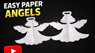 🎄Простая поделка из бумаги в виде ангела | 🤩Красивое украшение в виде ангела своими руками | Идеи...