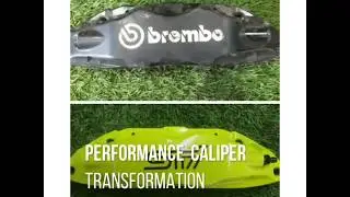 Transformation second hand STi wrx brembo calipers old version to new version colour within 3 minute