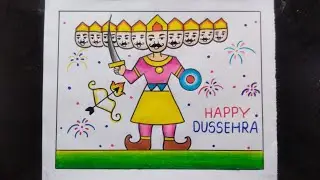 Ravan Drawing / Dussehra Drawing / Easy Ravan Drawing / Dashanand Drawing / Dussehra Drawing Easy