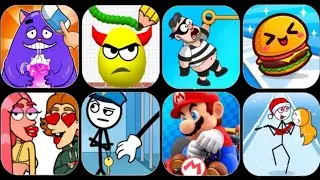 Grimace Monster,Draw To Smash,Prison Pin Rescue,Food Run,Freaky Stan,Thief Puzzle,Mario Kart,Run Now