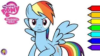 MLP My Little Pony Coloring Book MLPFiM Rainbow Dash Coloring Page