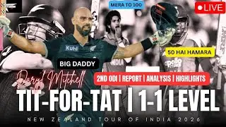 IND VS NZ 2ND ODI | NZ BEAT INDIA | KL 100, MITCHEL 131 | SERIES 1-1