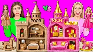 We build Amezing doll House Rich vs Brock | funny Cook Creative Hacks by 