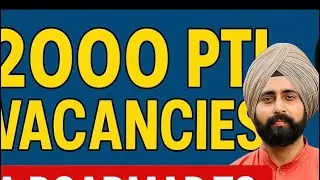 2000 PTI Vacancies || Roadmap to Crack the Exam