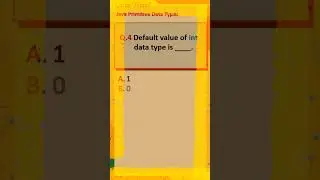Java Primitive Data Types MCQs 