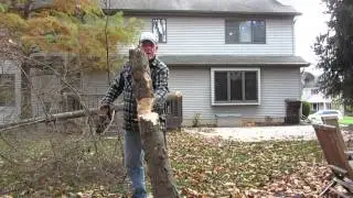 Hatchet vs. Large Woods Knife:  Battle of the Spruce!