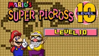 Mario Level 10 Puzzles | Mario's Super Picross (SNES) 100% Walkthrough