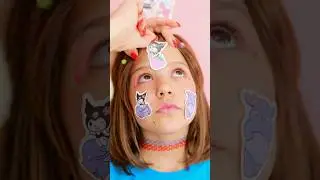🩷 KUROMI STICKER CLEAN-UP! 🧽 No TEARS, Just SMILES! #shorts #kids