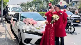 [TÁO WEDDING] 18.03.2025 | XE HOA #HONDA_CIVIC ĐÓN DÂU PHÚ NHUẬN VỀ HÓC MÔN | MẪU HOA LỤA HỒNG TRẮNG