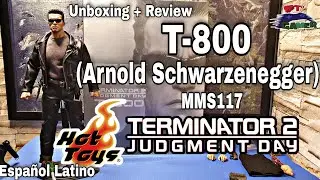 T-800 MMS117 Hot Toys Terminator 2 Judment Day Arnold Schwarzenegger Unboxing+Review Espa&ntilde;ol Latino