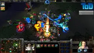 Warcraft III #291 - ToD и Grubby 2v2 против Человека и Орка (Затерянный Храм)