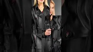 KOEL | Black Leather Trench Coat for Women  #blackjacket #jacket #fashion