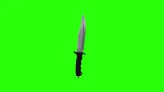 Throwing Knife on green screen HD (2017)