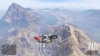 GTA V Highlight - Flying across the map on a bike