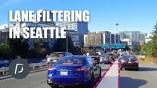 Commuting and lane filtering on a motorcycle in Seattle