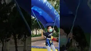 Learn back flip with bungee trampoline in HK