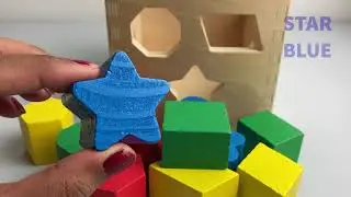 Fun way to learn shapes and colors with the shape sorting cube