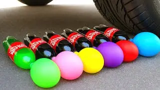 Experiment Car vs Coca-Cola Bottles and Balloons Crash Test - Crushing Crunchy & Soft Things by Car!