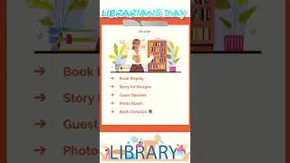 Librarians Day celebration ideas #libraryactivities #libraryscience #librarian