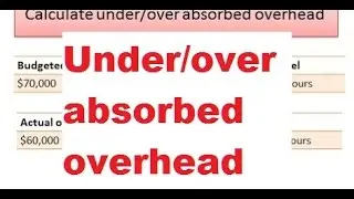 Absorption Costing - How to calculate under or over absorbed overhead (in HD!)