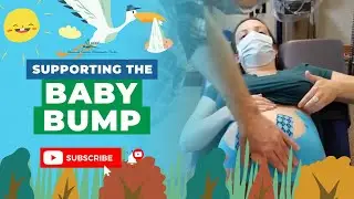 Pregnancy Kinesiology Tape Technique To Support The Abdomen