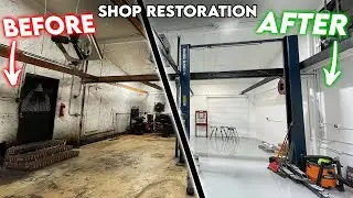RESTORING a 23 Year Old Mechanic Shop: NEW PAINT! (The Most Satisfying)